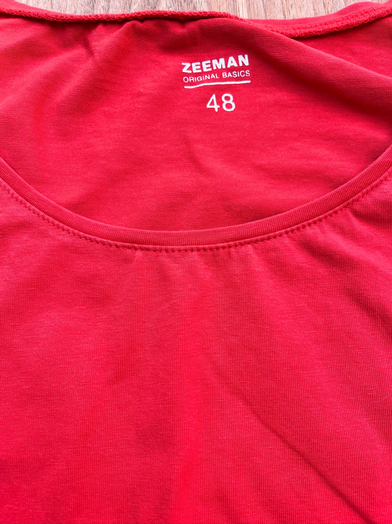 🌺 𝒎𝒛 | Zeeman Top Rouge Femme | Stretch Coton | Taille 48 | Plus Size ❤️🇫🇷 – photo 5